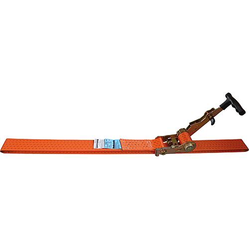 Lashing strap, one-piece DIN EN12195-2, orange strap 50mm, length 15m