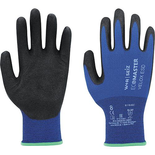 Work gloves ESD Velox Endurance size M, pair