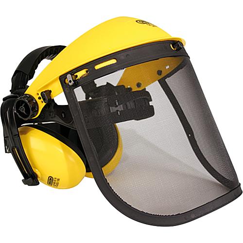 Face hearing protector Oregon with headband, mesh visor and ear protector