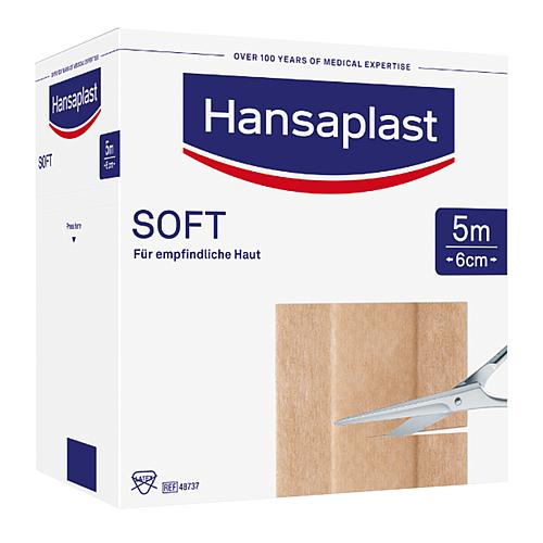 Wound plaster Hansplast SOFT 5 m x 6 cm