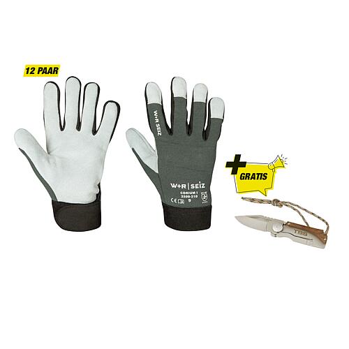 Paquet de gants CORIUM avec couteau de poche gratuit TBS