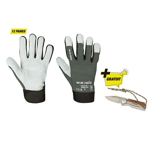 Paquet de gants CORIUM avec couteau de poche gratuit TBS Standard 1