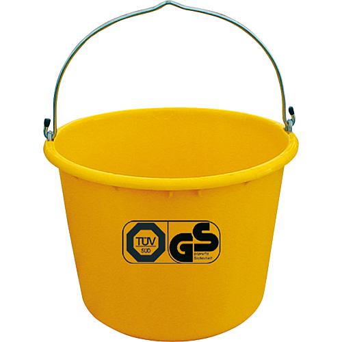 Building bucket, 20 litres yellow, suitable for cranes, T_V PU = 5 pcs.