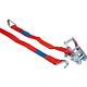 Ratchet lashing strap set, two-piece, Classic Heavy, 1000 kg 6 m red