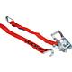 Ratchet lashing strap set, two-piece, Professional 35 mm, 1000 kg, 6 m red