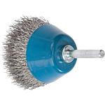 Surface brushes with steel wire and ø 6 mm shank, stainless steel wire