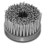 Plate brush with abrasive bristles, silicon carbide and M14 internal thread