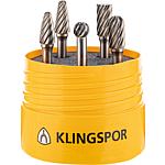 Klingspor carbide cutter set with special serration for stainless steel, 5-piece