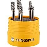 Klingspor carbide cutter set with special serration for steel, 5-piece