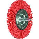 Round brush plastic individual filament type, with ø 6 mm shank