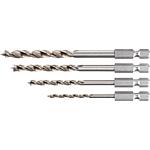 Wood twist drill bit set ALPEN TIMBER TWIST, 4-piece with 1/4'' hexagonal shank