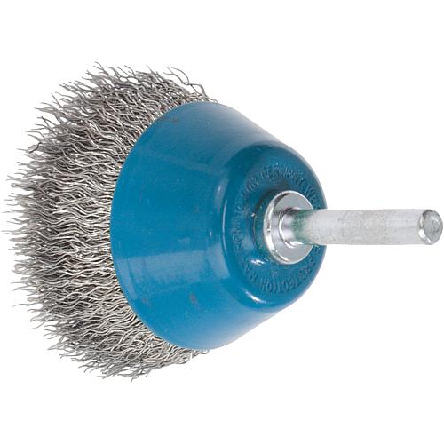 Surface brushes with steel wire and ø 6 mm shank, stainless steel wire Standard 1