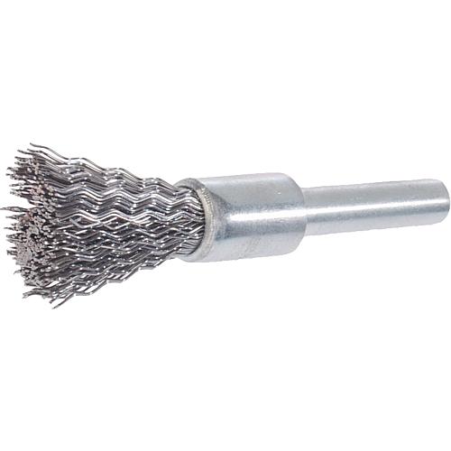 Shank brushes with ø 6 mm shank, steel wire