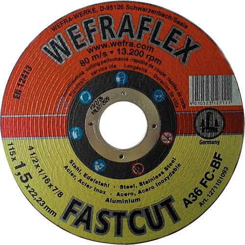 Cutting disc Fastcut A 36 FC/A 46 FC, straight, for steel, stainless steel, aluminium, special thin sheet metal, pipes and profiles Standard 1