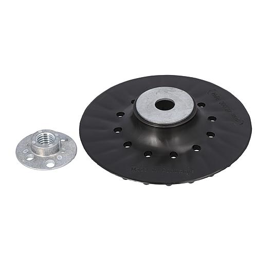 Support plate for fibre discs