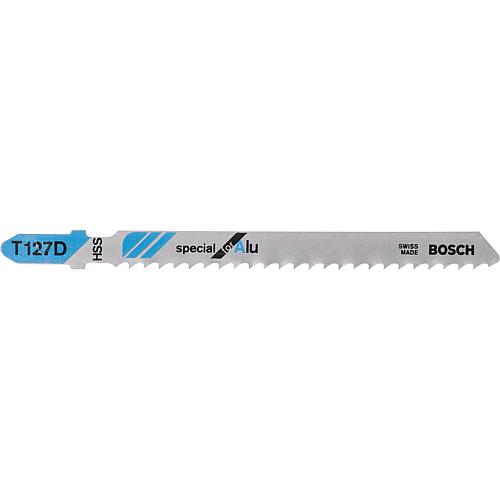 Lames de scie sauteuse BOSCH T127T, L=100mm, 5 pieces pour coupe droit de l'aluminium