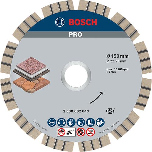 Diamond cutting disc BOSCH Best for Stone for stone Ø 150 x 22.23 x 2.4mm