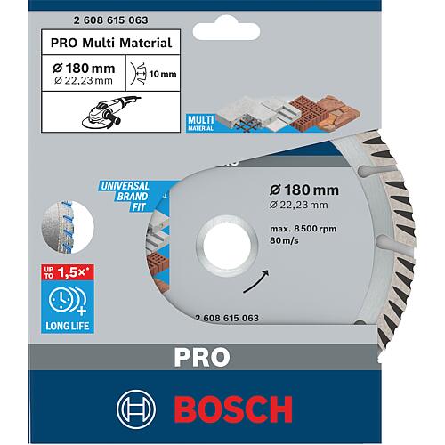 Disque diamant BOSCH standard pour universel D= 180 x 22,23 x 2,4mm