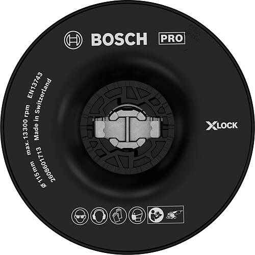 Support plate BOSCH® hard with X - Lock holder Ø 115 mm