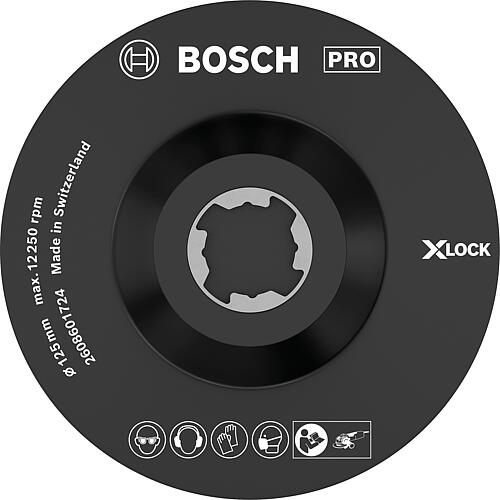 BOSCH® Velcro backing pad with centre PIN and X - Lock mount Ø 125 mm