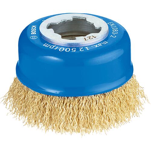 Cup brush BOSCH® with X-Lock attachment Ø 75 mm 0.3 mm brass wire