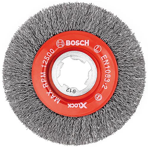 Round brushes BOSCH® with X-Lock attachment for metalworking, steel wire Standard 1