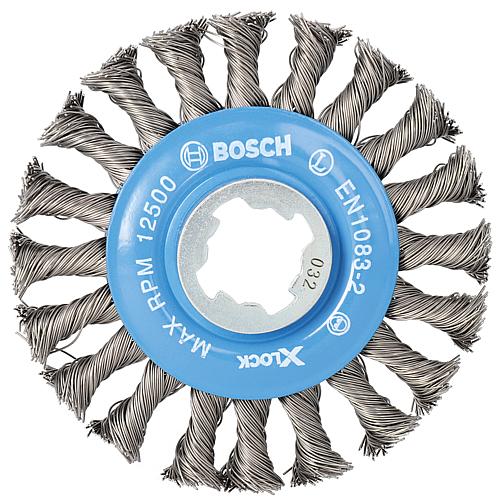 Brosse circulaire BOSCH® ac insert X - Lock Ø 115 mm 0,5 mm cable acier