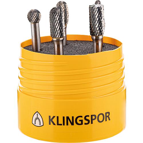 Milling cutter set KLINGSPOR 5-piece cross toothing