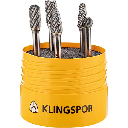 Klingspor carbide cutter set with special serration for steel, 5-piece Standard 1