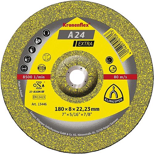 Kronenflex® grinding disc A 24 TZ Extra, cranked, for all metal work Standard 1