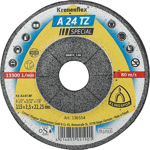 Disque de découpage KLINGSPOR coudé 115x2,5x22,23mm