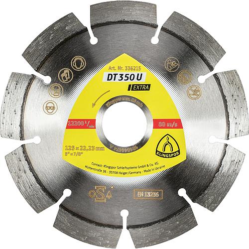 Disque de découpe diamant DT 350 U EXTRA, pour béton, maçonnerie, tuiles, briques silico-calcaire, pierre naturelle, briques recuites, chapes Standard 1