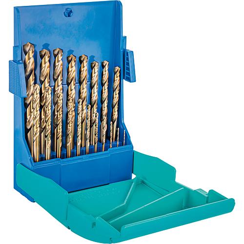 Stainless steel drill bit set HSS-CO DIN 388 RN, 19-piece