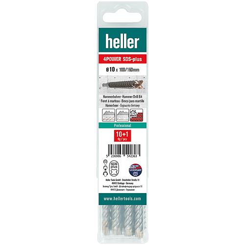 Foret pour marteau perforateur HELLER 4POWER avec emmanchement SDS-Plus Ø: 6,0 x 150/210mm cond. 11 pcs