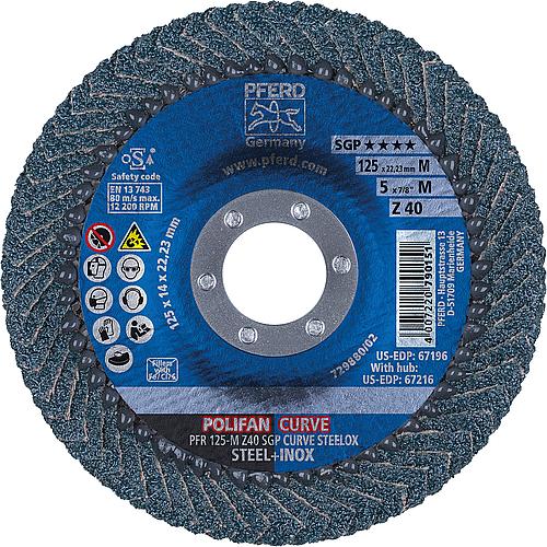 Disque à lamelles Polifan ligne spéciale SGP, radial, pour inox (INOX), acier Anwendung 2