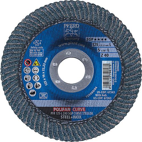 Disque à lamelles Polifan ligne spéciale SGP, radial, pour inox (INOX), acier Anwendung 3