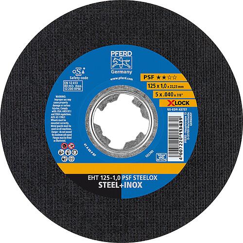 Cutting disc PSF, X-Lock, straight for stainless steel (INOX), steel Standard 1