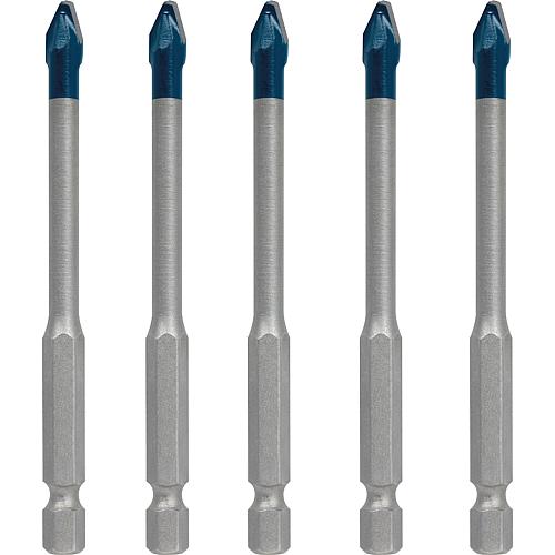 Tile drill set BOSCH 5-piece HardCeramic Ø 6 mm, Length 90mm with 1/4” hex socket