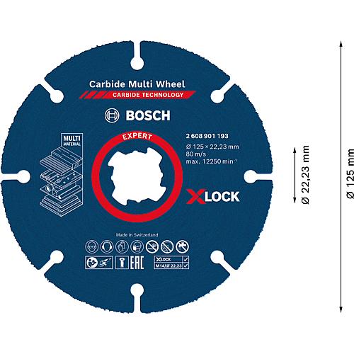 Disque de découpe Expert, multi-roues, X-LOCK, CARBIDE TECHNOLOGY pour bois, bois clouté, panneaux agglomérés, contreplaqué, bois stratifié pressé, panneaux MDF revêtus et non revêtus, cuivre, panneaux de sol stratifiés, polyamide Anwendung 1