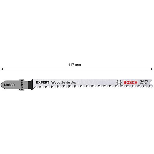 Sabre saw blade set BOSCH® EXPERT T308BO Length 117 mm, for wood PU 25 units