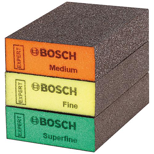 Sanding sponge set BOSCH® EXPERT 69 x 97 x 26 mm, medium, fine,  super fine, 3-piece