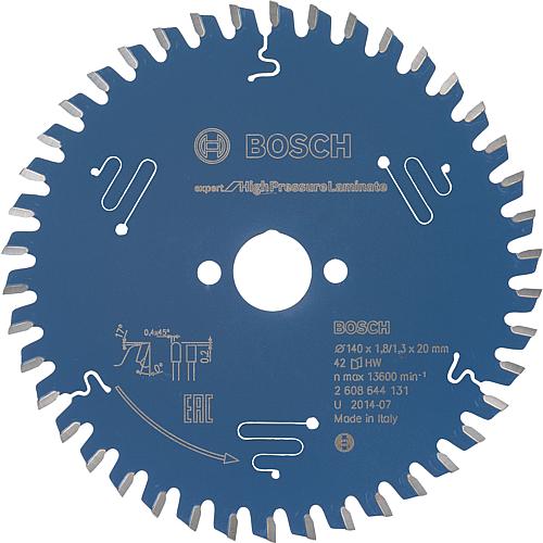 Circular saw blade for high-pressure laminates and composites with solid surfaces Standard 1