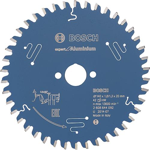 Circular saw blade for aluminium, non-ferrous metals, plastic-coated panels, plastic, hardwood, solid wood, chipboard Standard 1