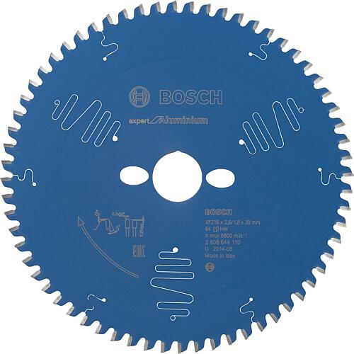 Circular saw blade Ø 216 x 30 x 2.6 with 64 teeth, for aluminium and non-ferrous metals