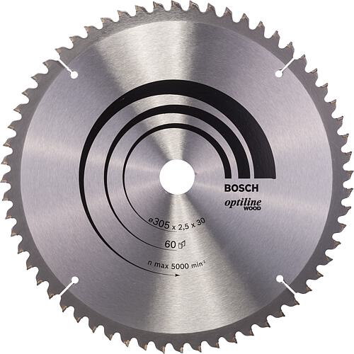 Circular saw blade Ø 305 x 30 x 2.5 with 60 teeth, for universal use in wood