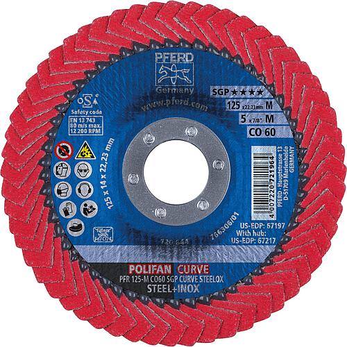 Flap disc Polifan CO-COOL, SGP, for steel, stainless steel Standard 1