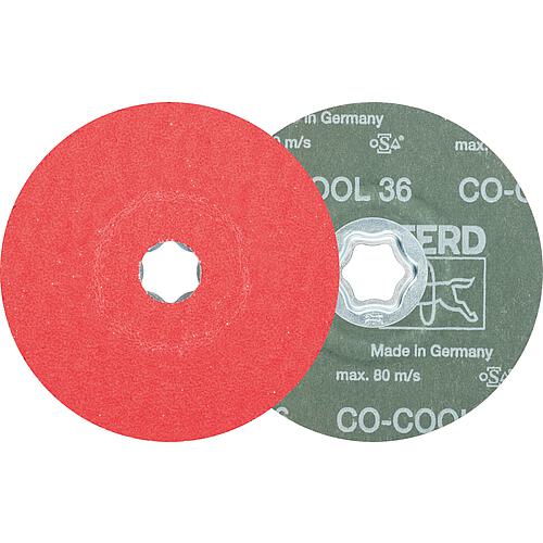 Disque fibre COMBICLICK, pour acier inoxydable, bronze, alliages à base de cobalt, fonte malléable, titane, grain céramique CO-COOL Standard 1