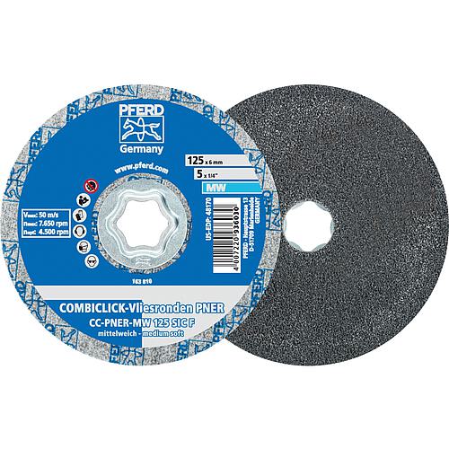 Non-woven fabric disc Pferd COMBICLICK, Ø 125 mm, medium-soft / fine