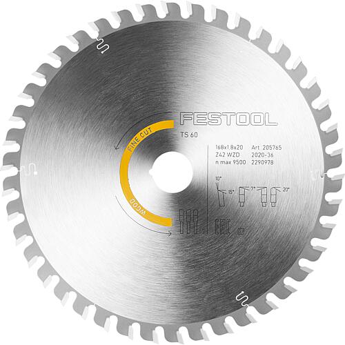 Circular saw blade Festool 168 x 1.8 x 20, 42 teeth