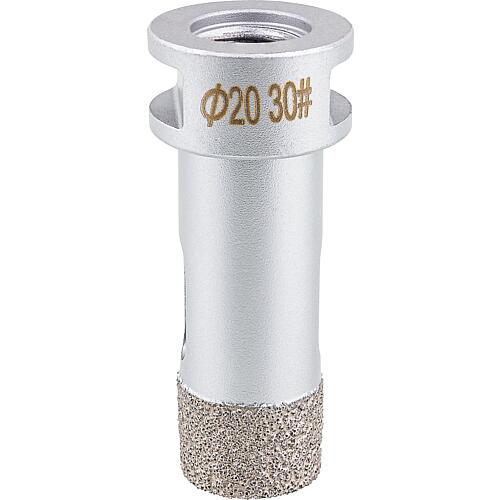 Couronne de perçage à sec pour carrelage Soldia Ø 20 mm, filetage M14, refroidissement intégré